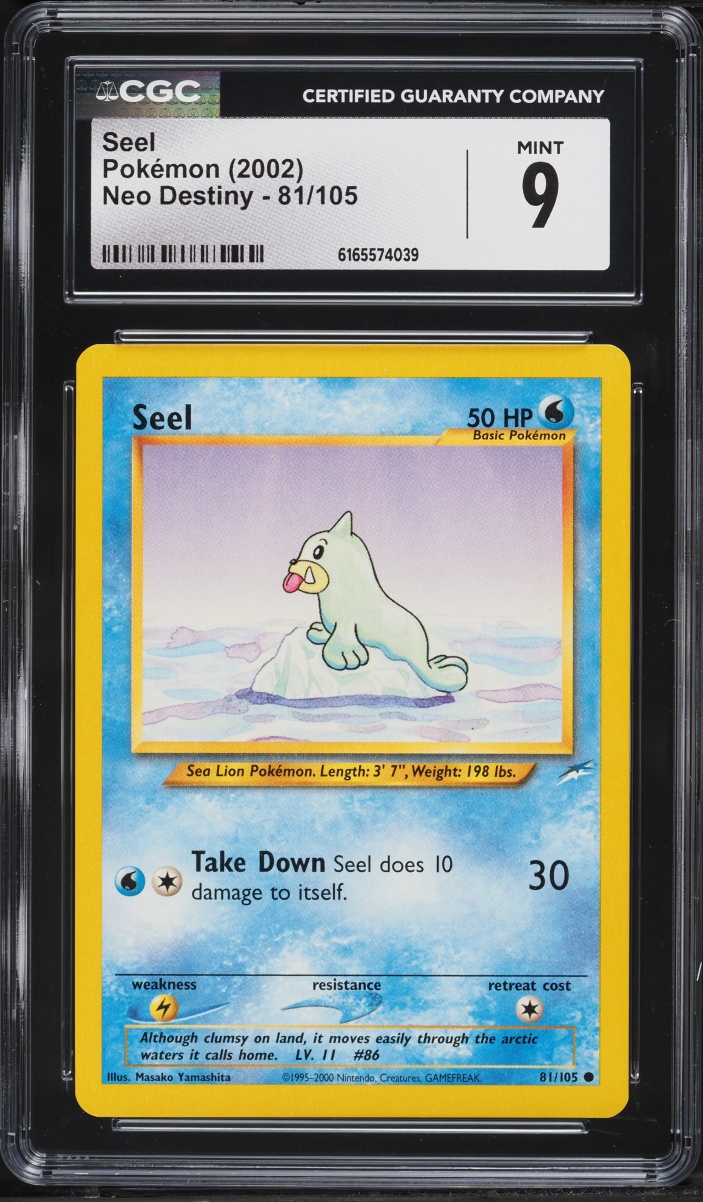 2002 Pokemon Neo Destiny Seel #81 CGC 9 MINT