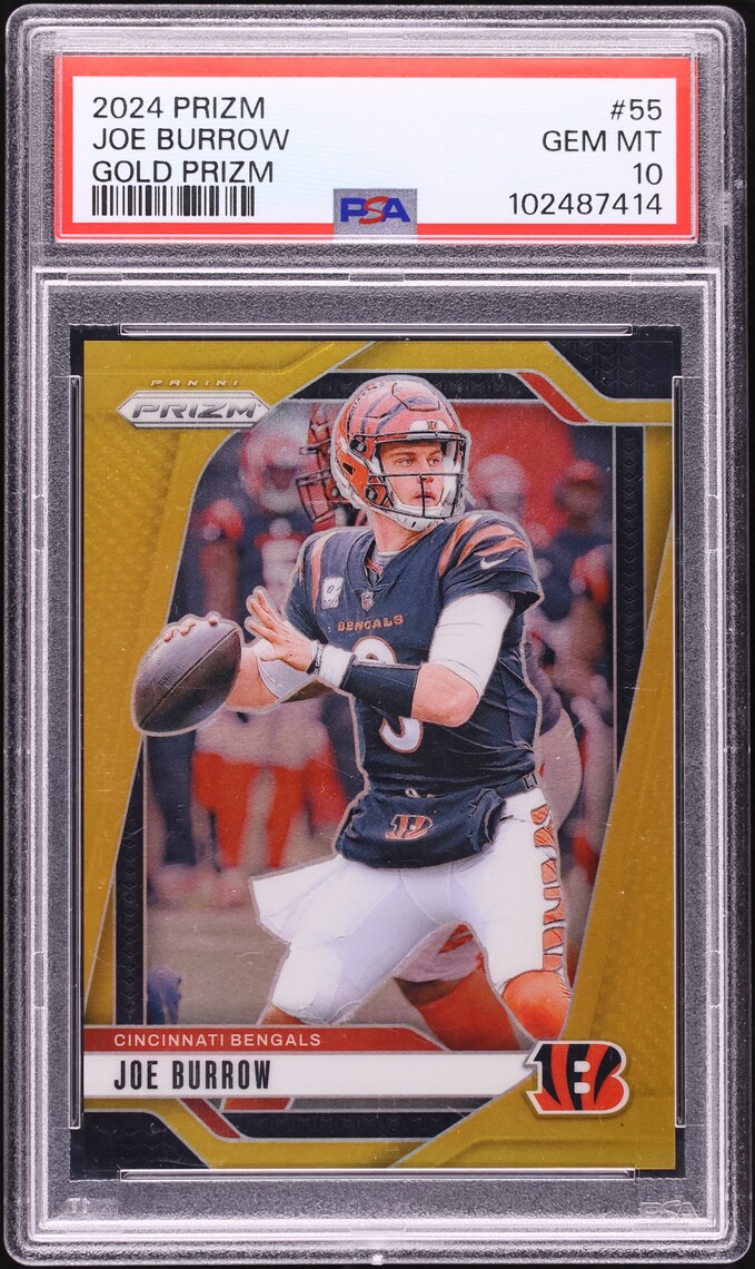 2024 Panini Prizm Gold Joe Burrow /10 #55 PSA 10 GEM MINT