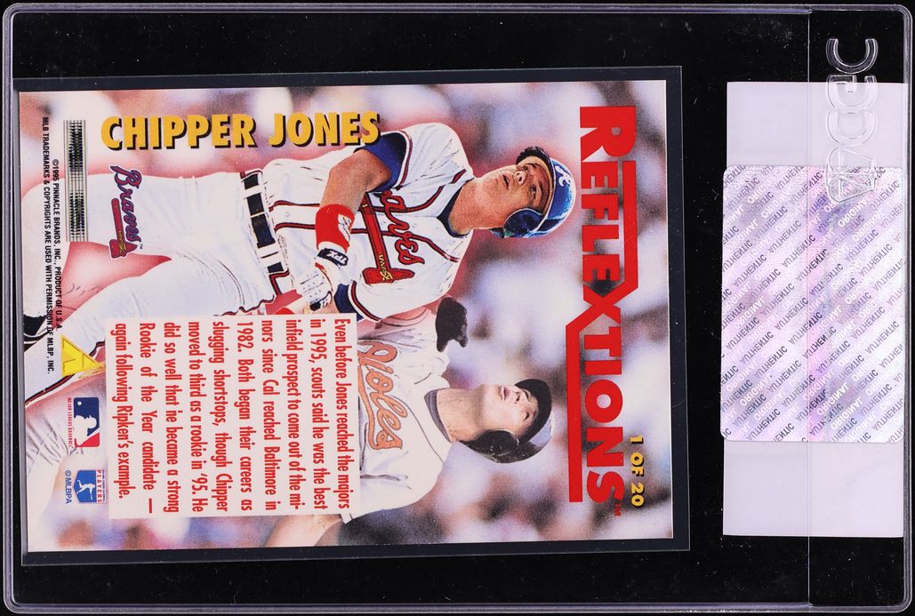 1996 Score Reflexions Cal Ripken Jr. Chipper Jones #1 CGC AUTH