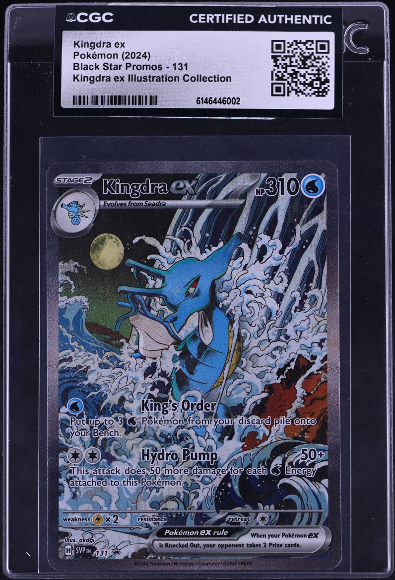 2024 Pokemon Scarlet & Violet Promo Illustration Collection Alt Art Kingdra ex #131 CGC AUTH