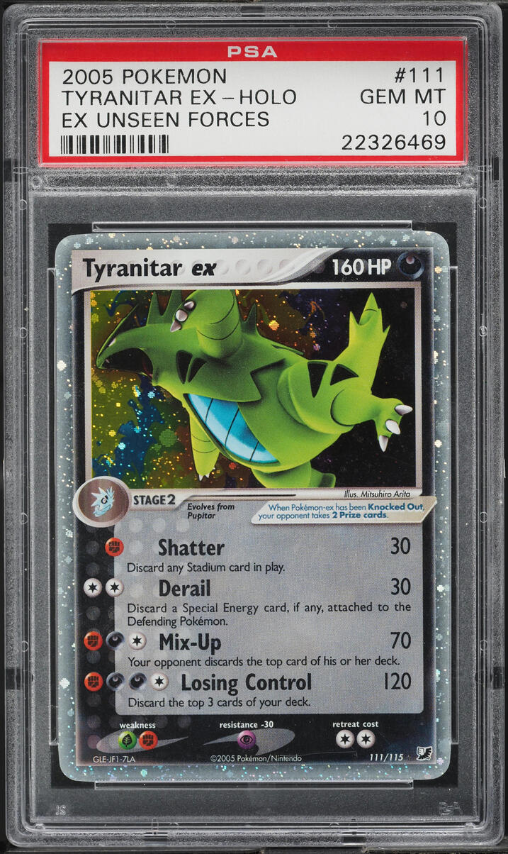2005 Pokemon EX Unseen Forces Holo Tyranitar ex #111 PSA 10 GEM MINT