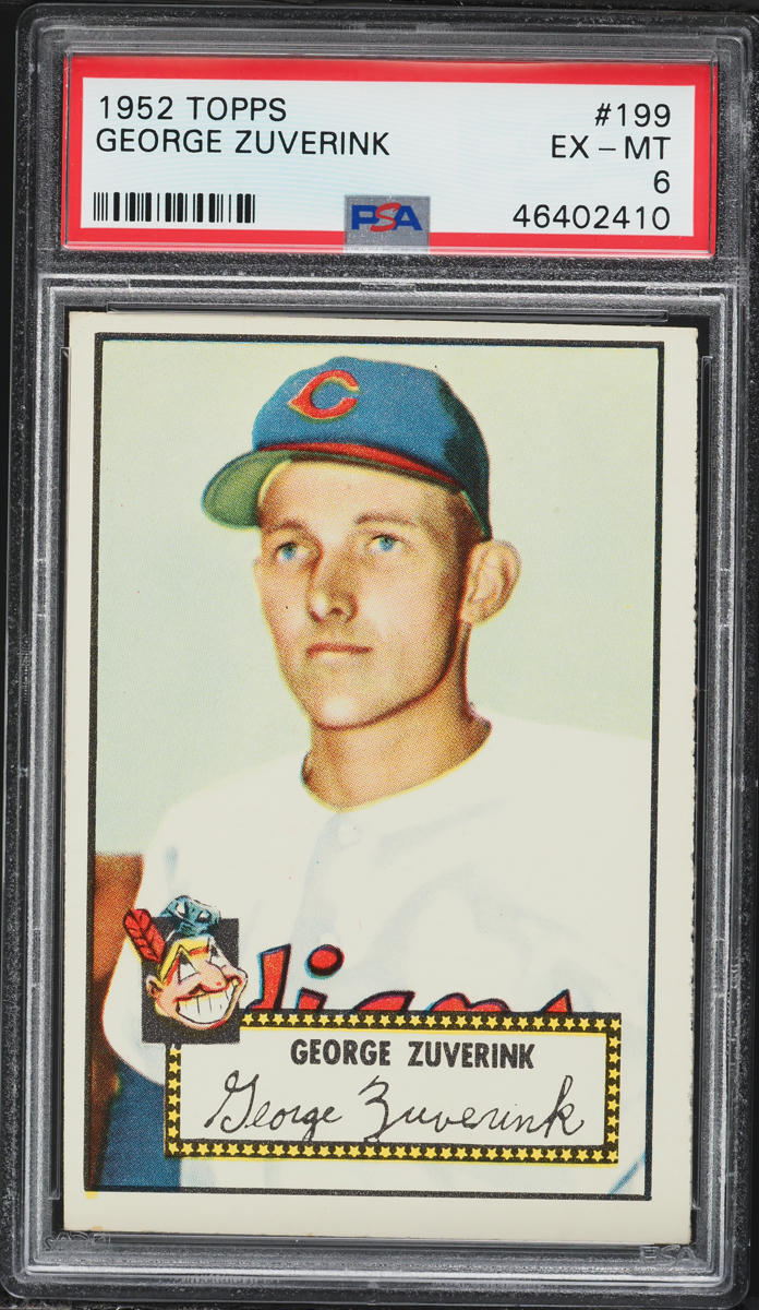 1952 Topps George Zuverink #199 PSA 6 EXMT