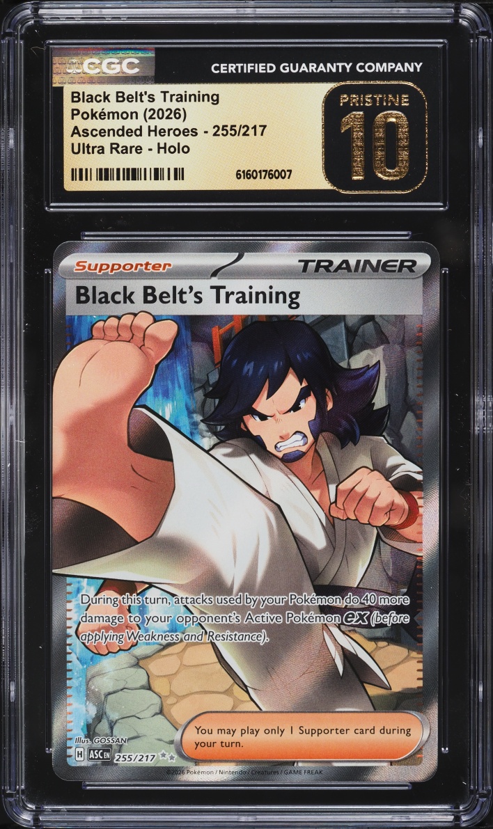 2026 Pokemon Mega Ascended Heroes Full Art Black Belt's Training #255 CGC 10 PRISTINE