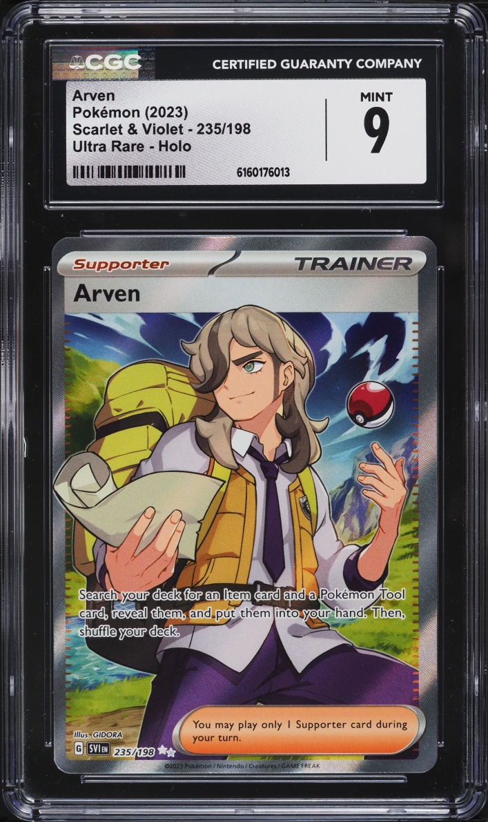 2023 Pokemon Scarlet & Violet Full Art Arven #235 CGC 9 MINT