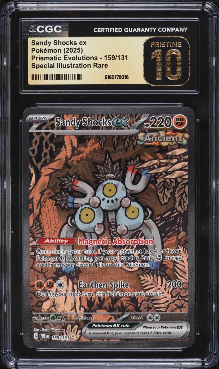 2025 Pokemon Scarlet & Violet Prismatic Evolutions SIR Sandy Shocks ex #159 CGC 10 PRISTINE