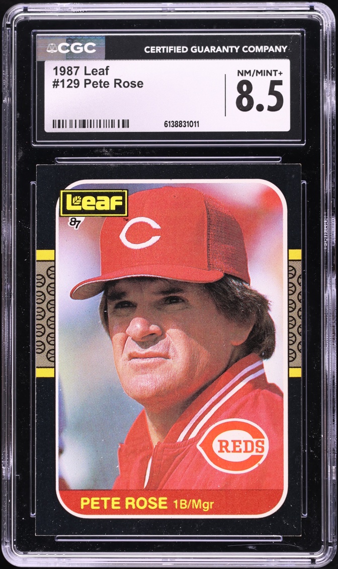 1987 Leaf Pete Rose #129 CGC 8.5 NM-MT+