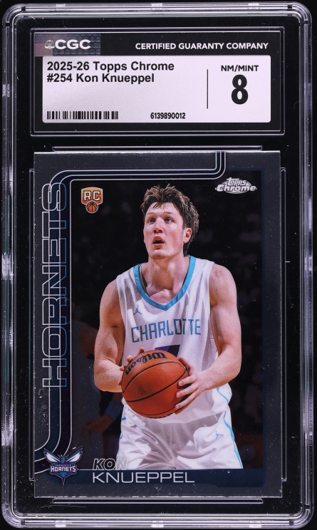 2025 Topps Chrome Kon Knueppel ROOKIE #254 CGC 8 NM-MT