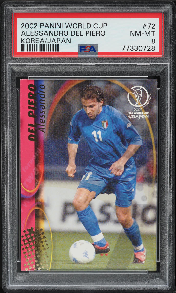 2002 Panini World Cup Korea Japan Alessandro Del Piero #72 PSA 9