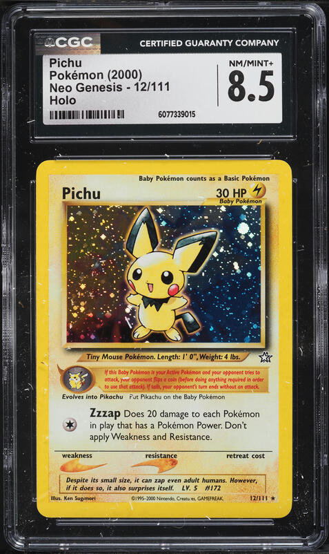 2001 Pokemon Japanese Expedition 1st Ed. Pichu Atsuko Nishida AUTO