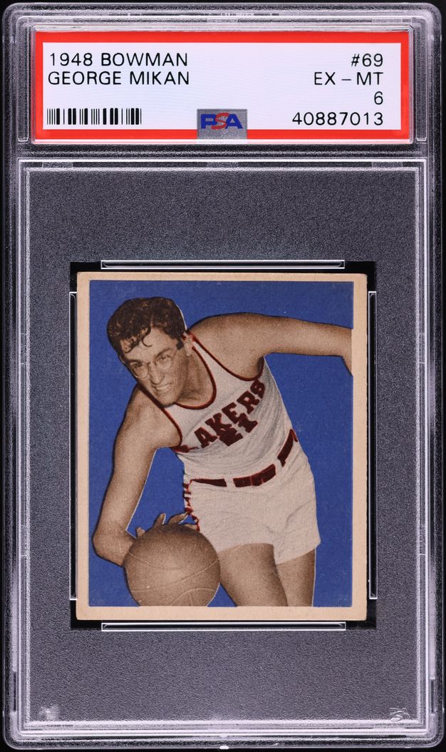 1948 Bowman Basketball George Mikan ROOKIE #69 PSA 6 EXMT