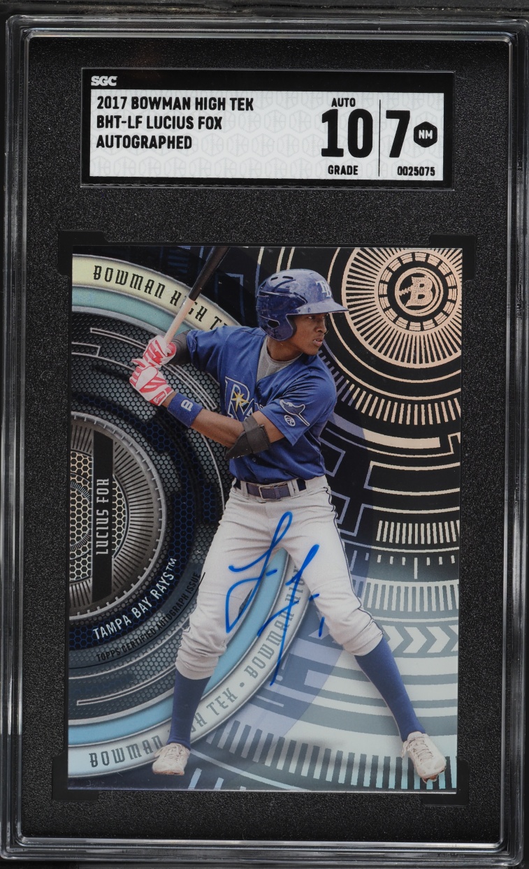 2017 Bowman High Tek Lucius Fox PROSPECT AUTO #BHT-LF SGC 7 NRMT