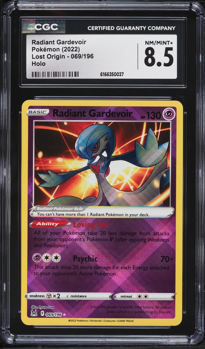 2022 Pokemon Sword & Shield Lost Origin Holo Radiant Gardevoir #69 CGC 8.5 NM-MT+
