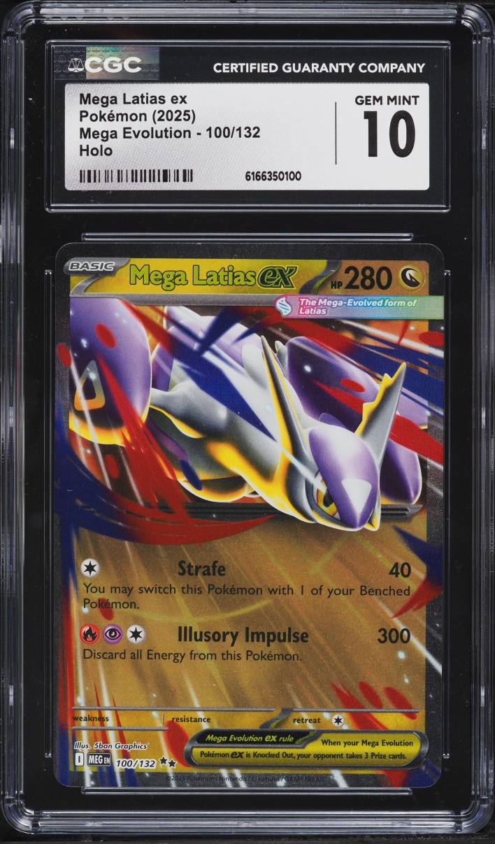 2025 Pokemon Mega Evolution Holo Mega Latias EX #100 CGC 10 GEM MINT