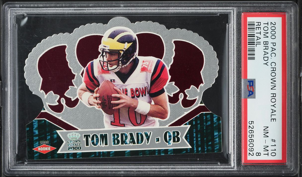2000 Pacific Crown Royale Retail Tom Brady ROOKIE #110 PSA 8 NM-MT