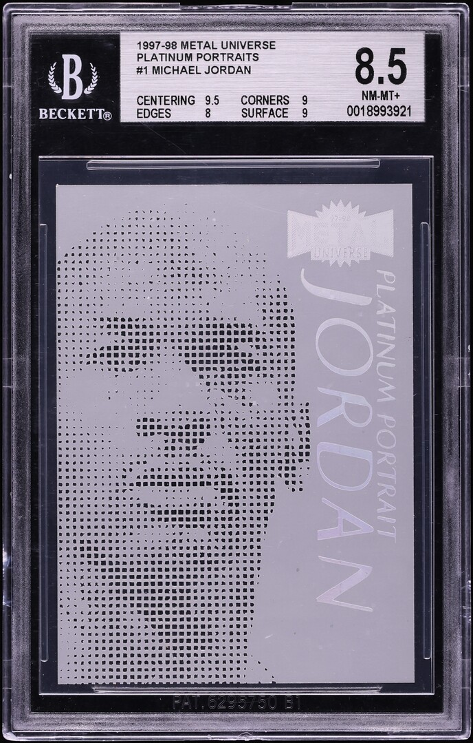 1997 Metal Universe Platinum Portraits Michael Jordan #1 BGS 8.5 NM-MT+