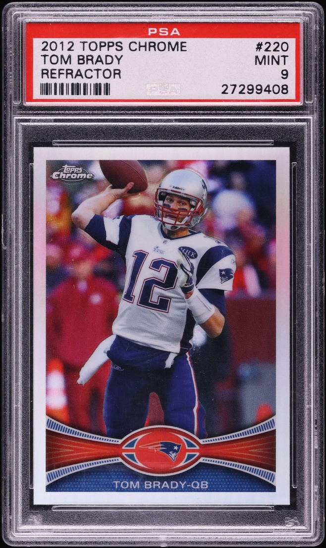 2012 Topps Chrome Refractor Tom Brady #220 PSA 9 MINT
