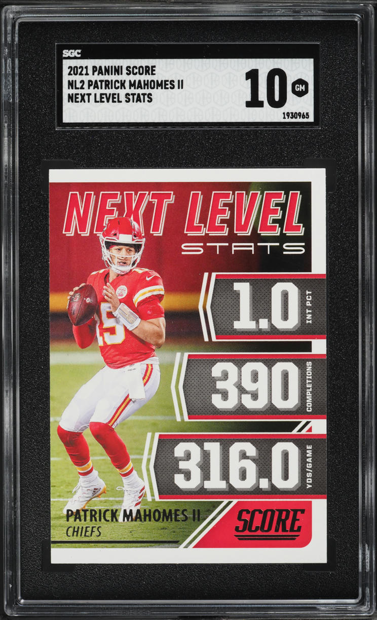 2021 Score Next Level Stats Patrick Mahomes II #NL2 SGC 10 GEM MINT