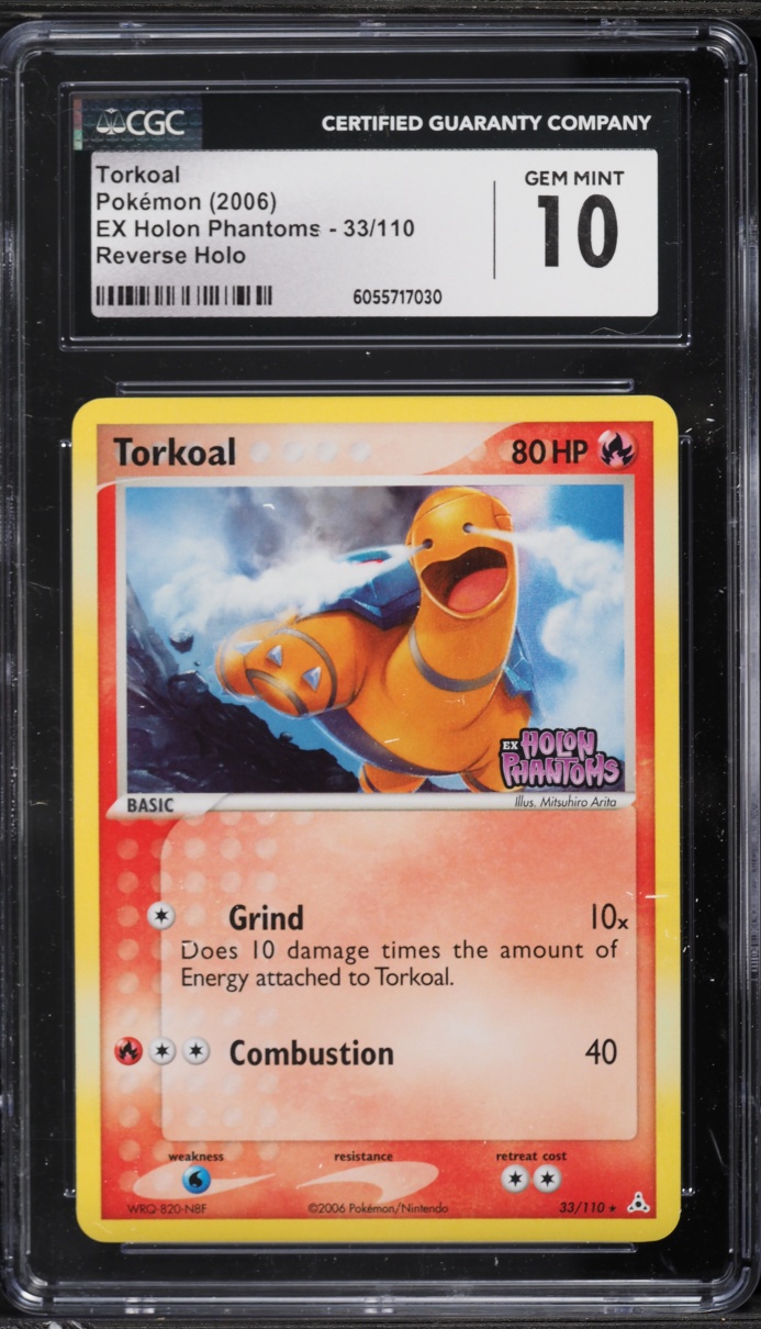 2006 Pokemon EX Holon Phantoms Reverse Holo Torkoal #33 CGC 10 GEM MINT