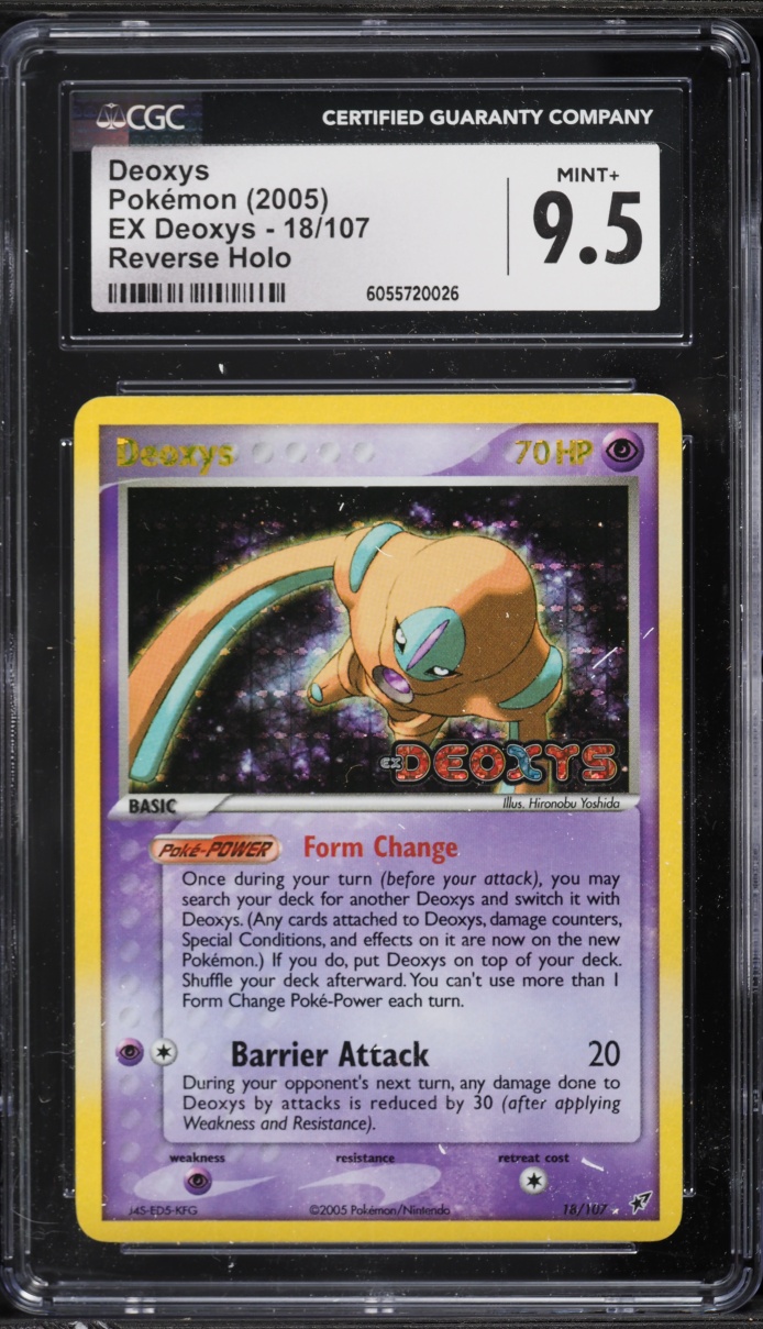 2005 Pokemon EX Deoxys Reverse Holo Deoxys #18 CGC 9.5 MINT+