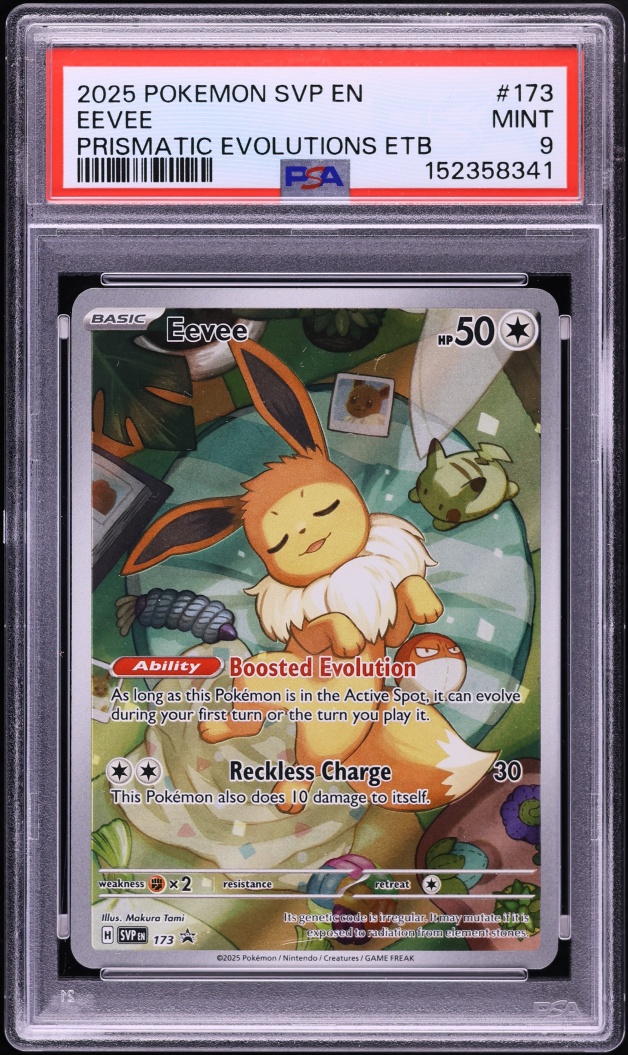2025 Pokemon Scarlet & Violet Promo Prismatic Evolutions ETB Alt Art Eevee #173 PSA 9 MINT