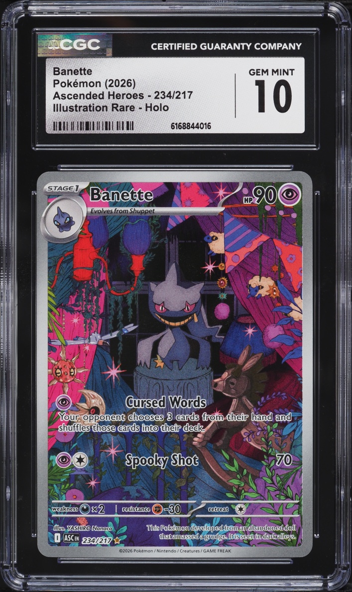 2026 Pokemon Mega Evolution Ascended Heroes IR Banette #234 CGC 10 GEM MINT