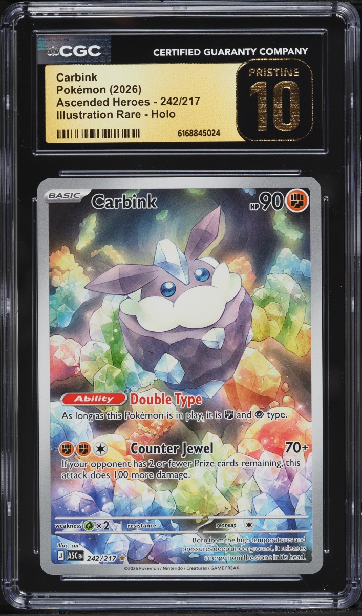 2026 Pokemon Mega Evolution Ascended Heroes IR Carbink #242 CGC 10 PRISTINE