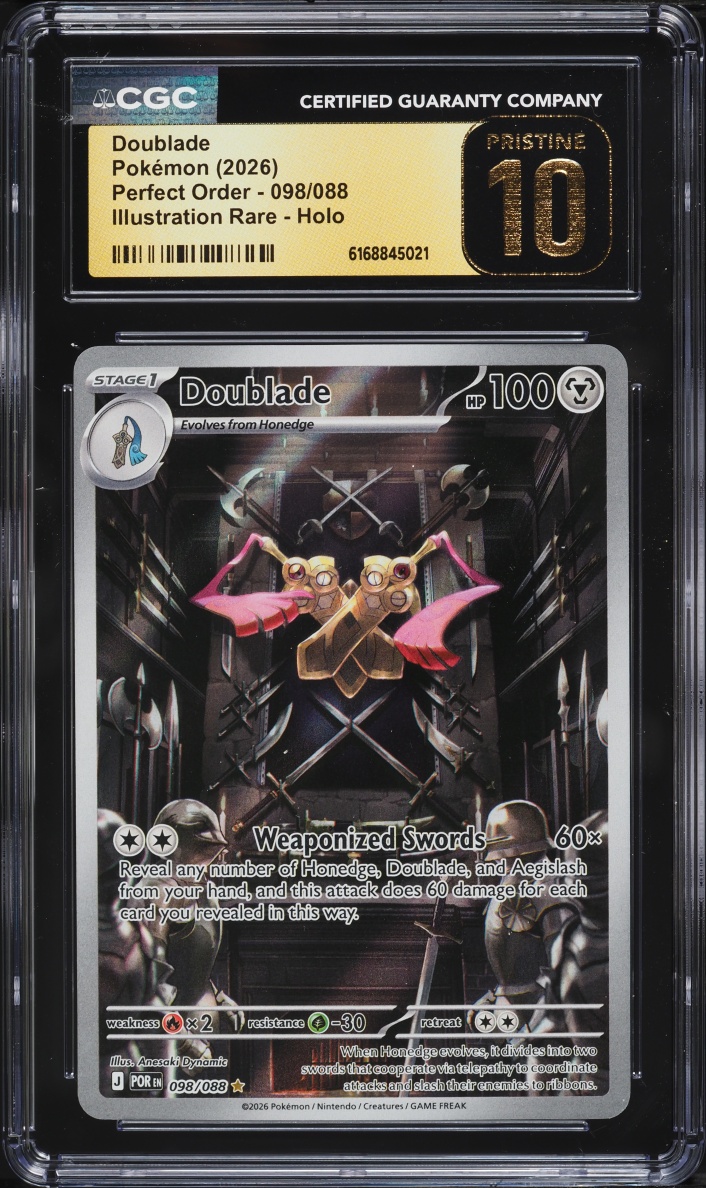 2026 Pokemon Mega Evolution Perfect Order IR Doublade #98 CGC 10 PRISTINE