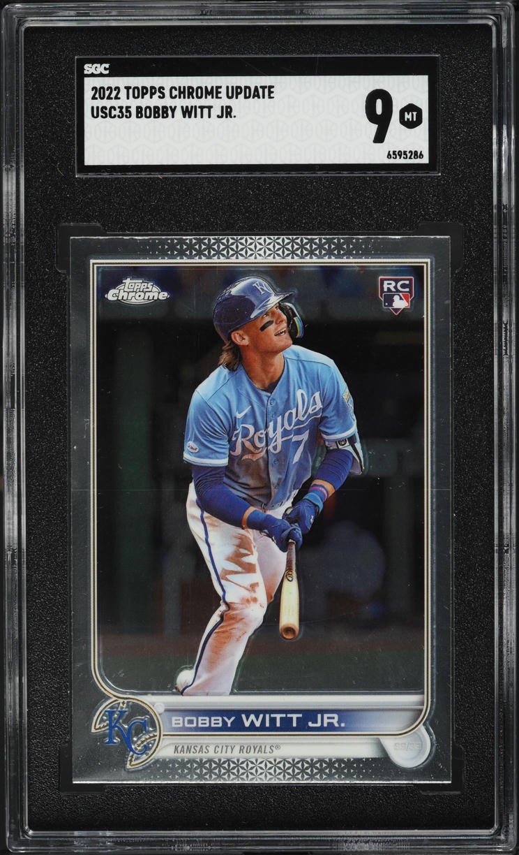 2022 Topps Chrome Update Bobby Witt Jr. ROOKIE #USC35 SGC 9 MINT
