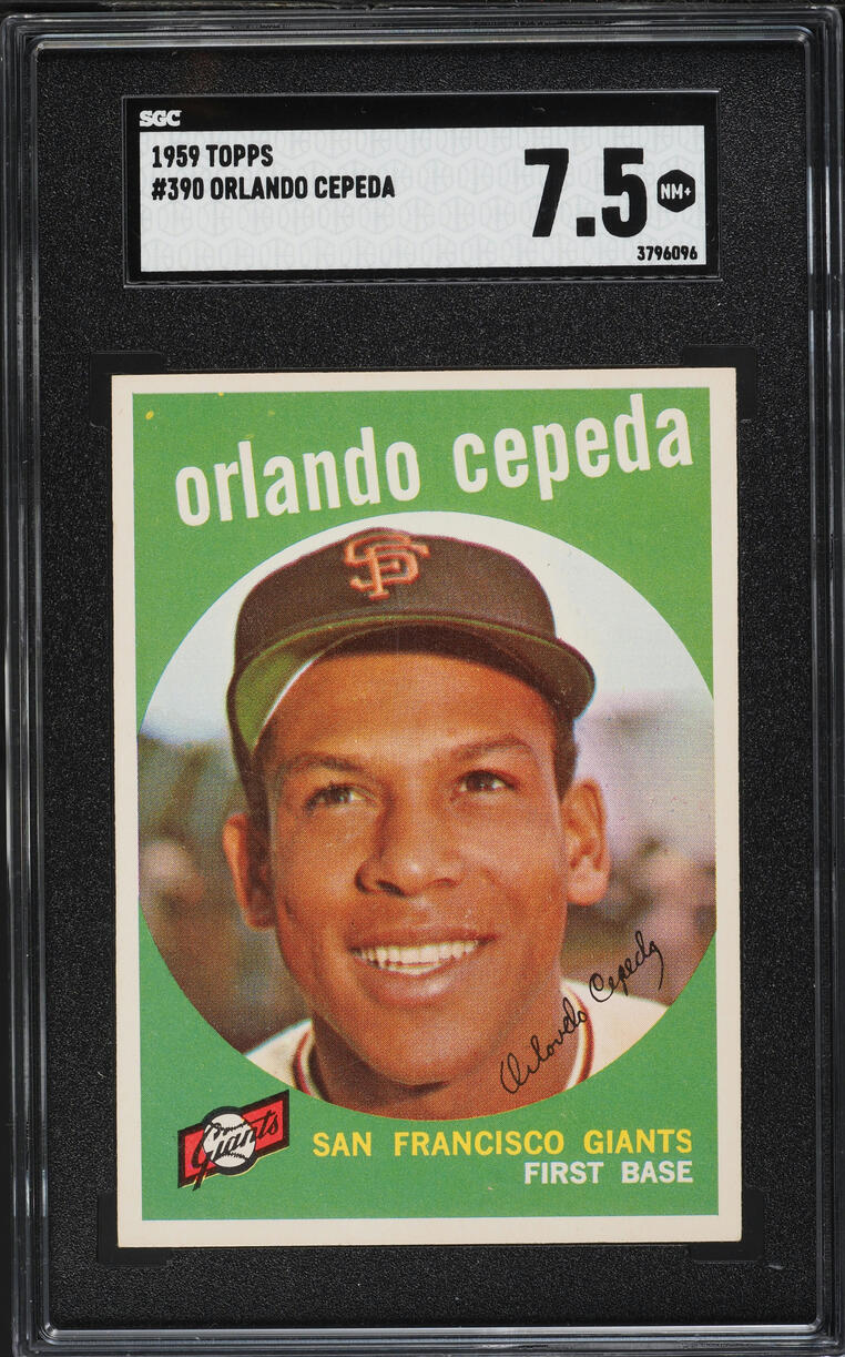1959 Topps Orlando Cepeda #390 SGC 7.5 NRMT+
