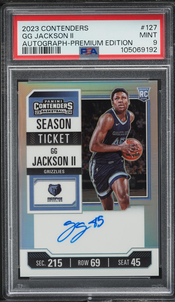 2023 Panini Contenders Premium Edition GG Jackson II ROOKIE AUTO #127 PSA 9 MINT