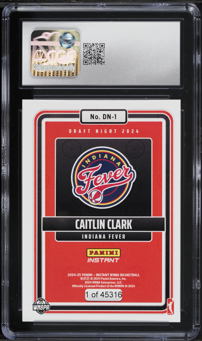 2024 Panini Instant WNBA Draft Night Caitlin Clark ROOKIE #DN-1 CGC 10 GEM MINT