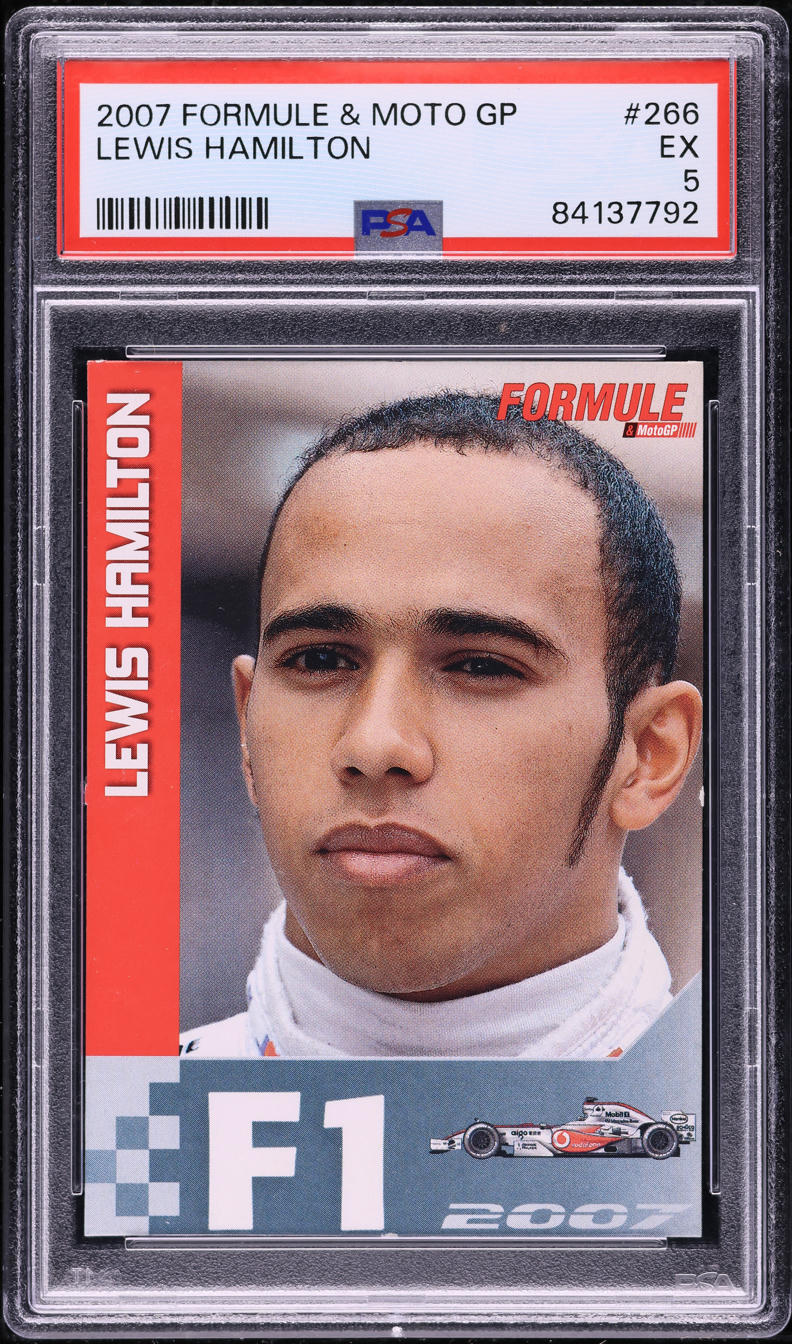 2007 Formule & Moto GP F1 Lewis Hamilton ROOKIE #266 PSA 5 EX