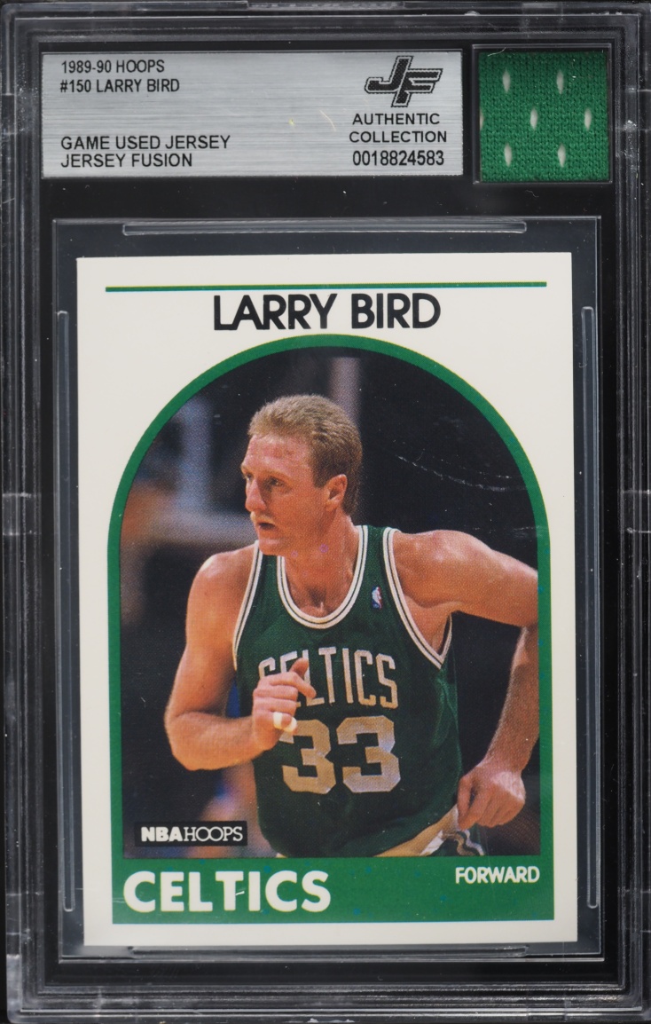 1989 Hoops Larry Bird GAME-USED PATCH #150 BGS AUTH