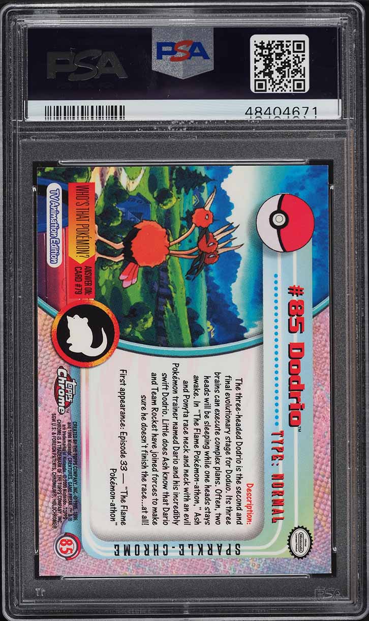 2000 Topps Chrome Pokemon Series 2 Sparkle Dodrio #85 PSA 10 GEM MINT