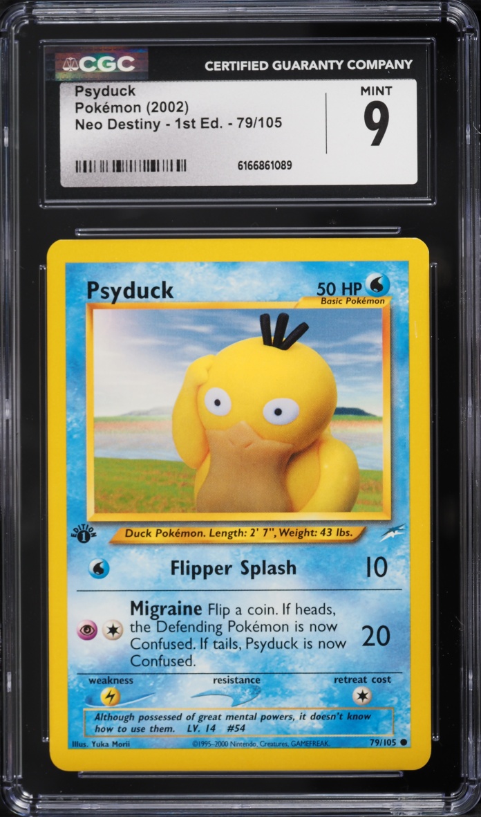 2002 Pokemon Neo Destiny 1st Edition Psyduck #79 CGC 9 MINT