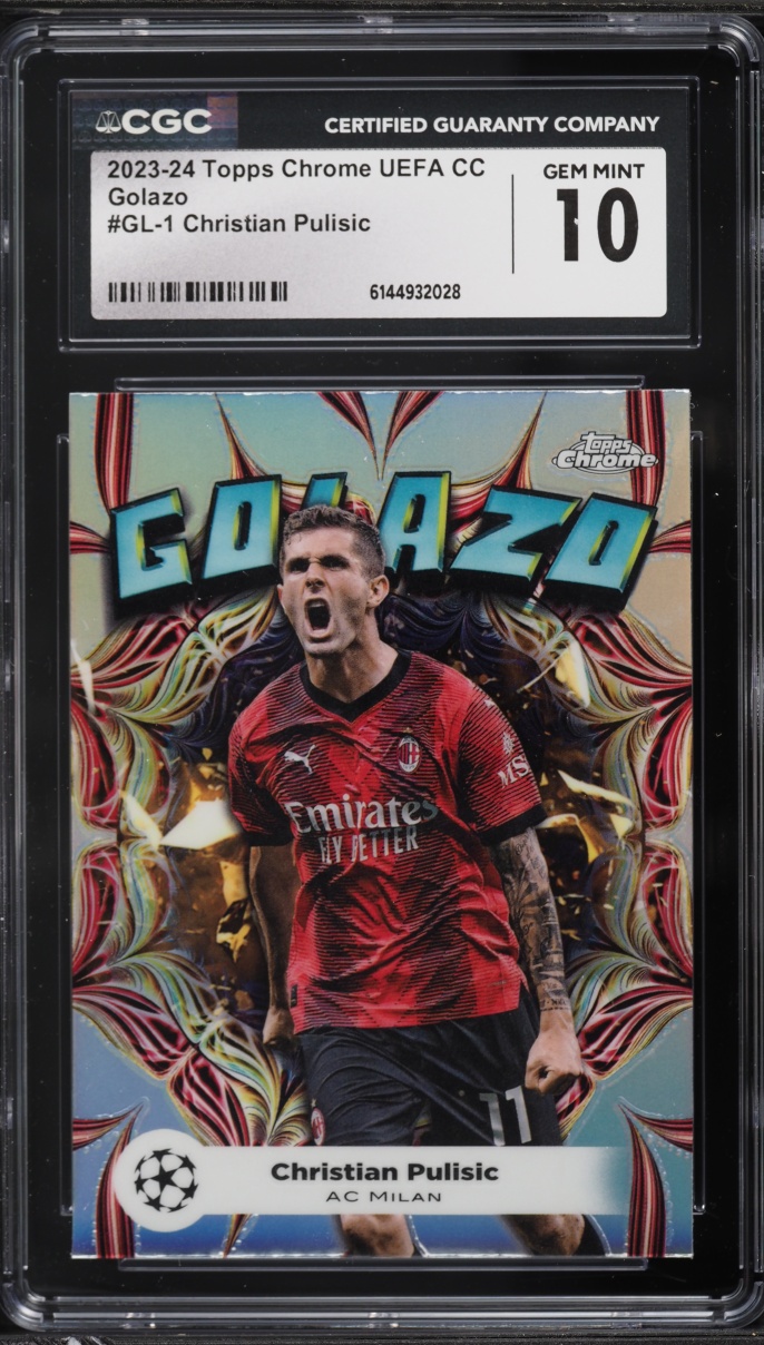 2023 Topps Chrome UEFA CC Golazo Christian Pulisic #GL-1 CGC 10 GEM MINT