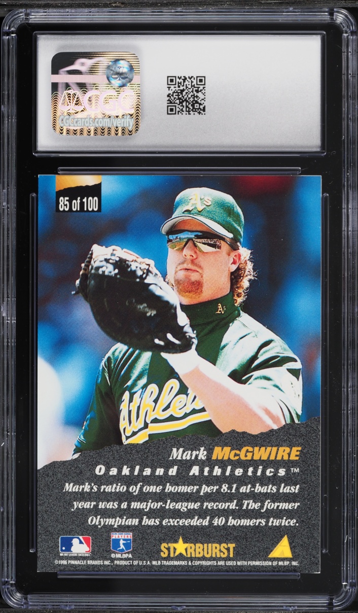 1996 Pinnacle Starburst Mark McGwire #85 CGC 6 EXMT