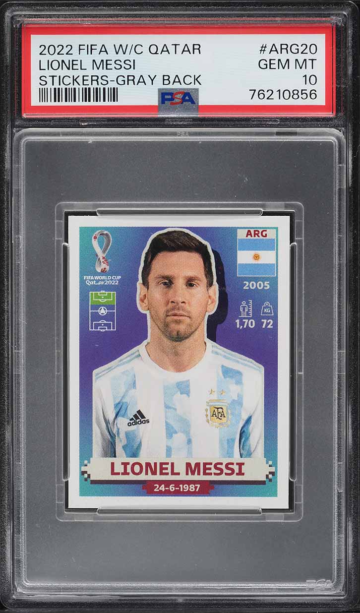 その他 FIFA World Cup 2022 Lionel Messi PSA10 2022 Panini FIFA World Cup Stickers Lionel Messi #ARG20 PSA