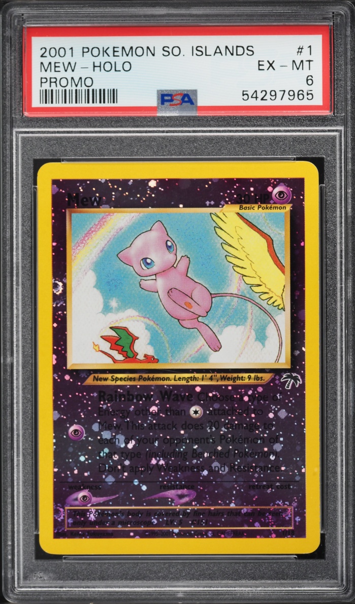 2001 Pokemon Southern Islands Promo Holo Mew #1 PSA 6 EXMT