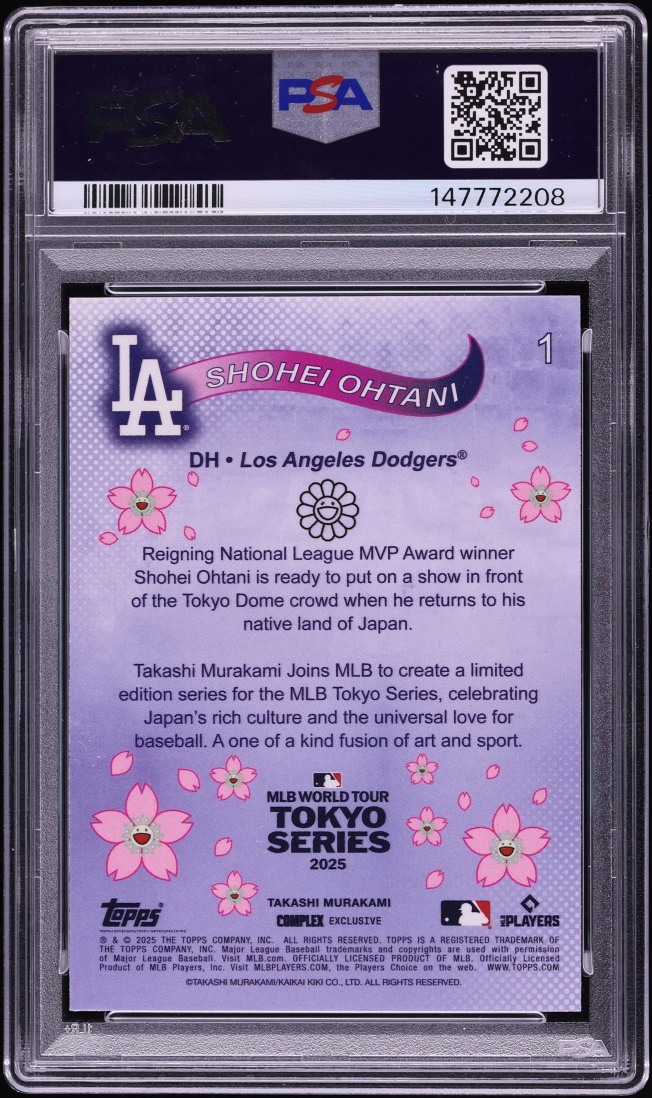 2025 Topps Takashi Murakami MLB World Tour Tokyo Series Shohei Ohtani #1 PSA 10 GEM MINT - Photo 2