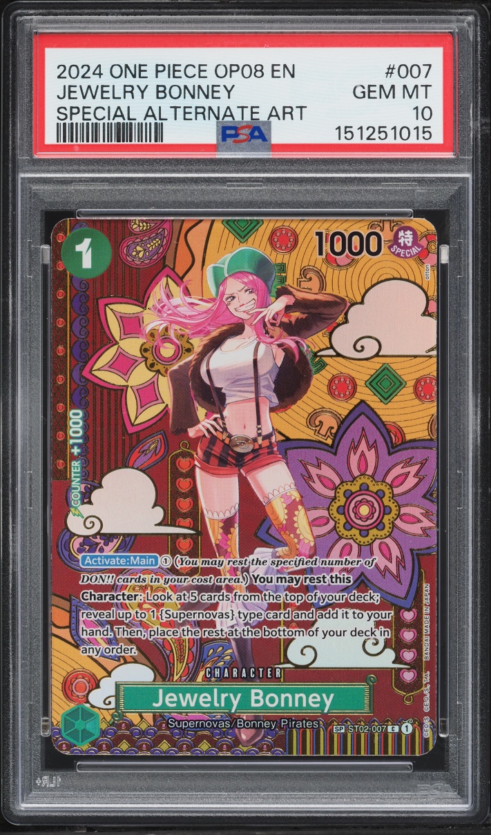 2024 One Piece Two Legends SP Jewelry Bonney #ST02-007 PSA 10 GEM MINT