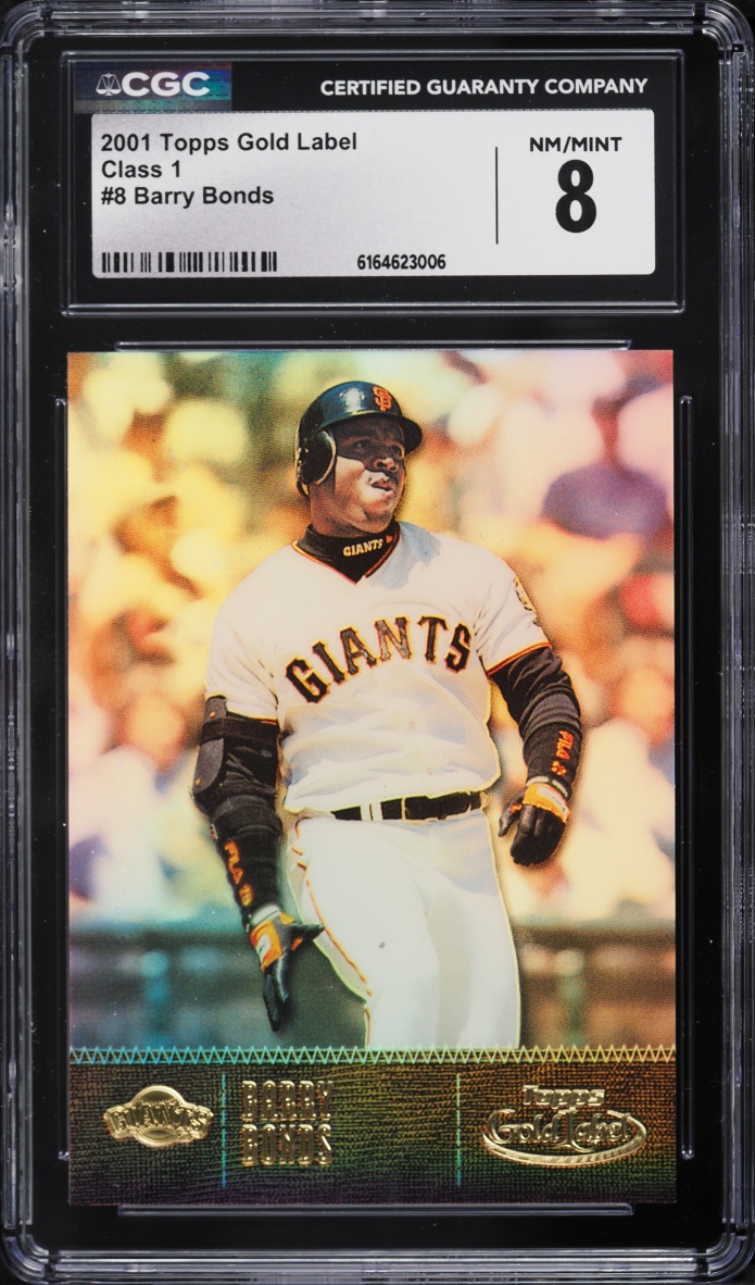 2001 Topps Gold Label Class 1 Barry Bonds #8 CGC 8 NM-MT