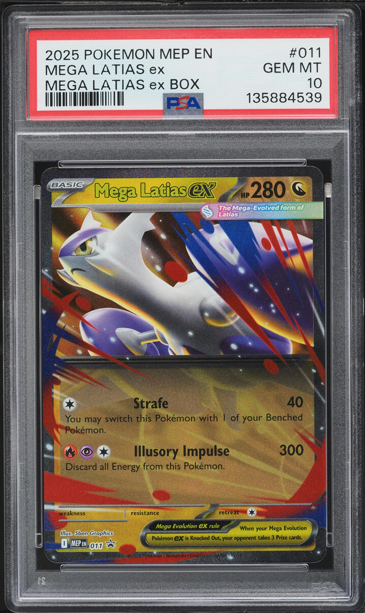 2025 Pokemon Mega Evolutions Promo Holo Mega Latias ex #011 PSA 10 GEM MINT