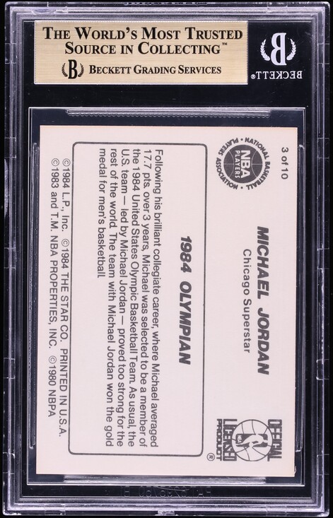 1986 Star MJ Michael Jordan ROOKIE #3 BGS 9.5 GEM MINT