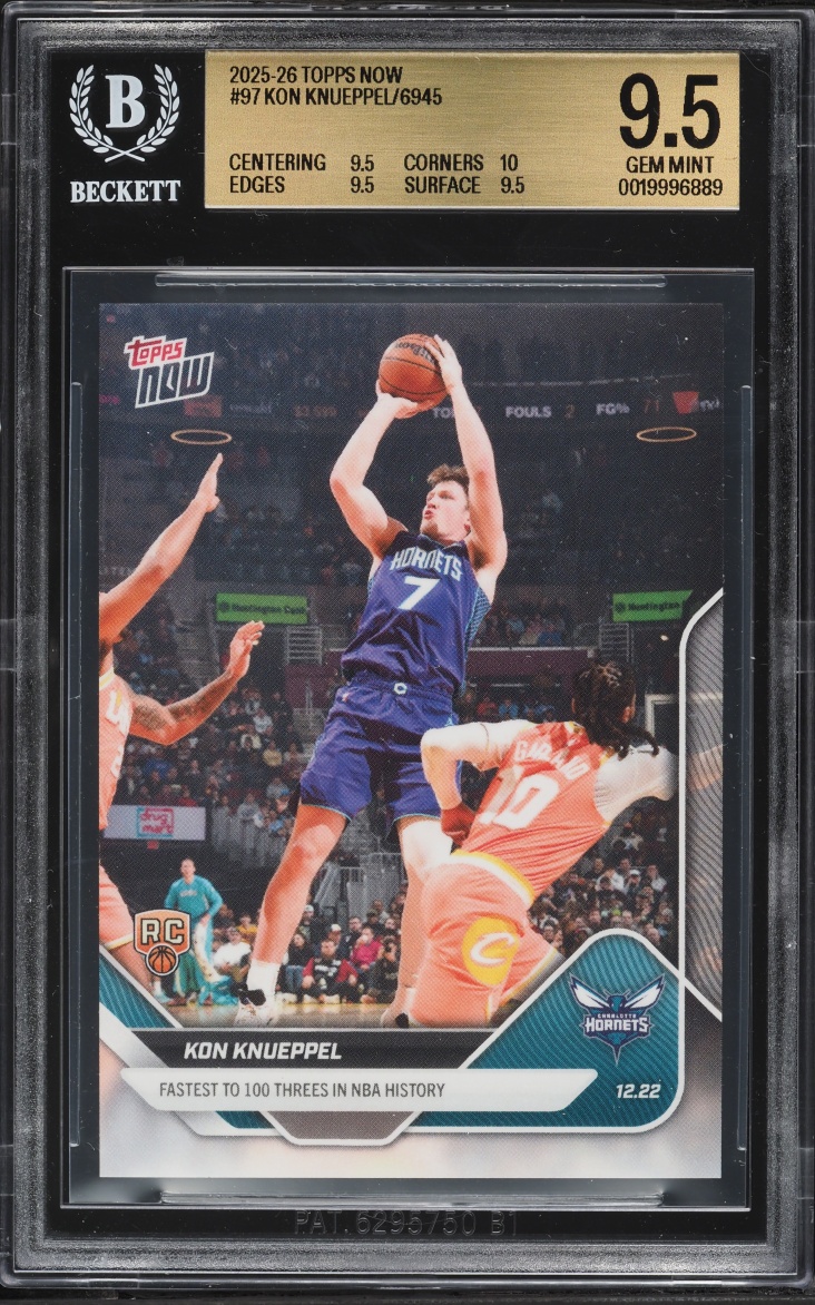 2025 Topps Now Kon Knueppel ROOKIE #97 BGS 9.5 GEM MINT