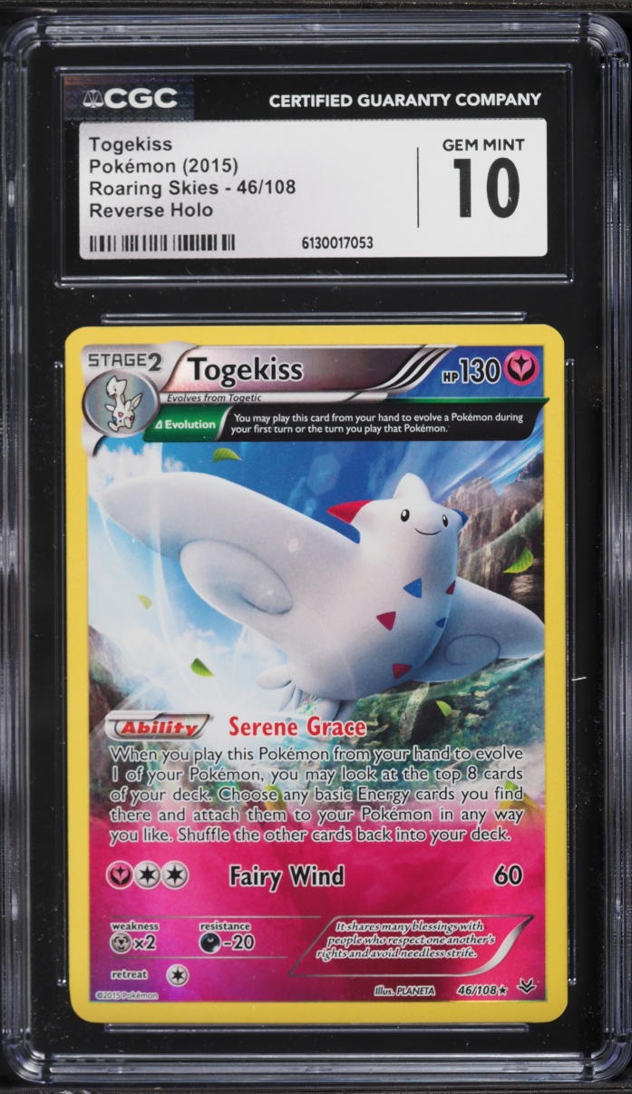 2015 Pokemon XY Roaring Skies Reverse Holo Togekiss #46 CGC 10 GEM MINT