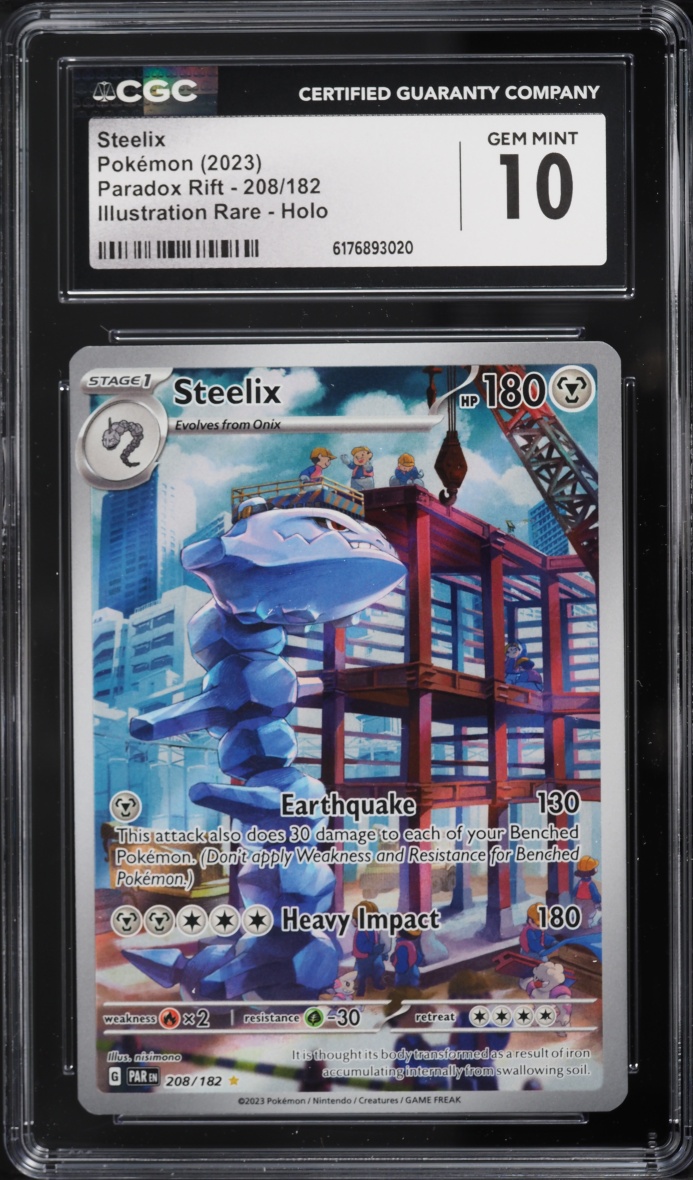 2023 Pokemon Scarlet & Violet Paradox Rift IR Steelix #208 CGC 10 GEM MINT