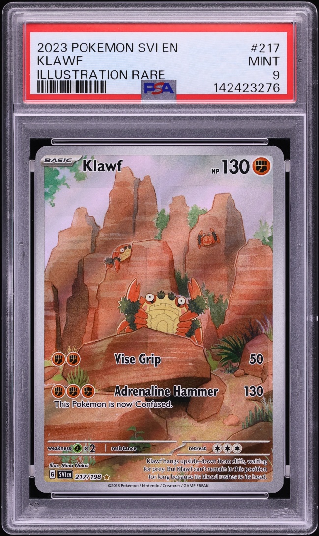 2023 Pokemon Scarlet & Violet IR Klawf #217 PSA 9 MINT