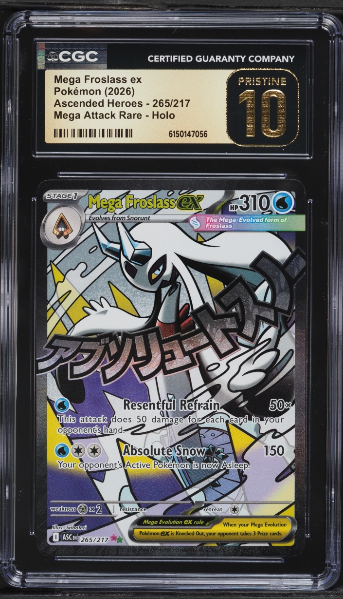 2026 Pokemon Mega Evolution Ascended Heroes MA Mega Froslass ex #265 CGC 10 PRISTINE