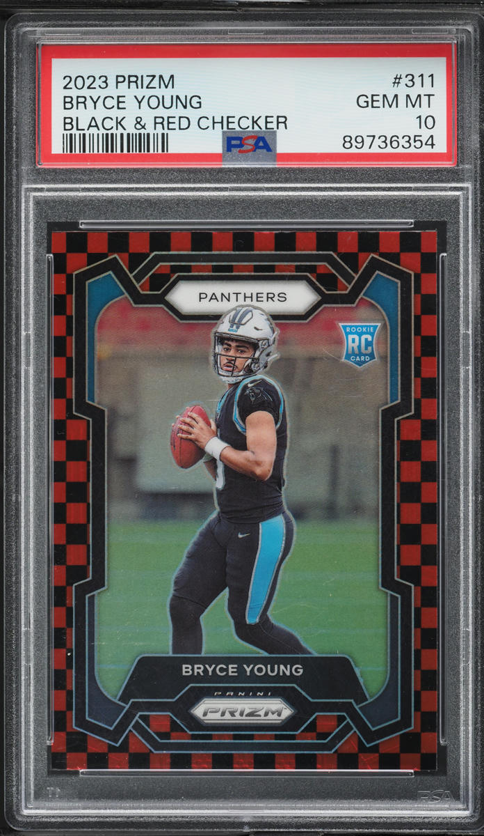 2023 Panini Prizm Black & Red Checker Bryce Young ROOKIE #311 PSA 10 GEM MINT